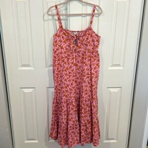 Topshop cotton midi dress